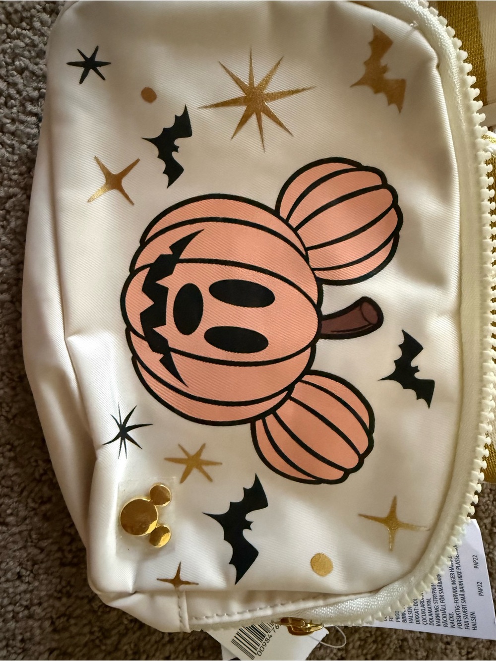 Disney Halloween Pumpkin Mickey Crossbody Bag - Picture 3 of 4